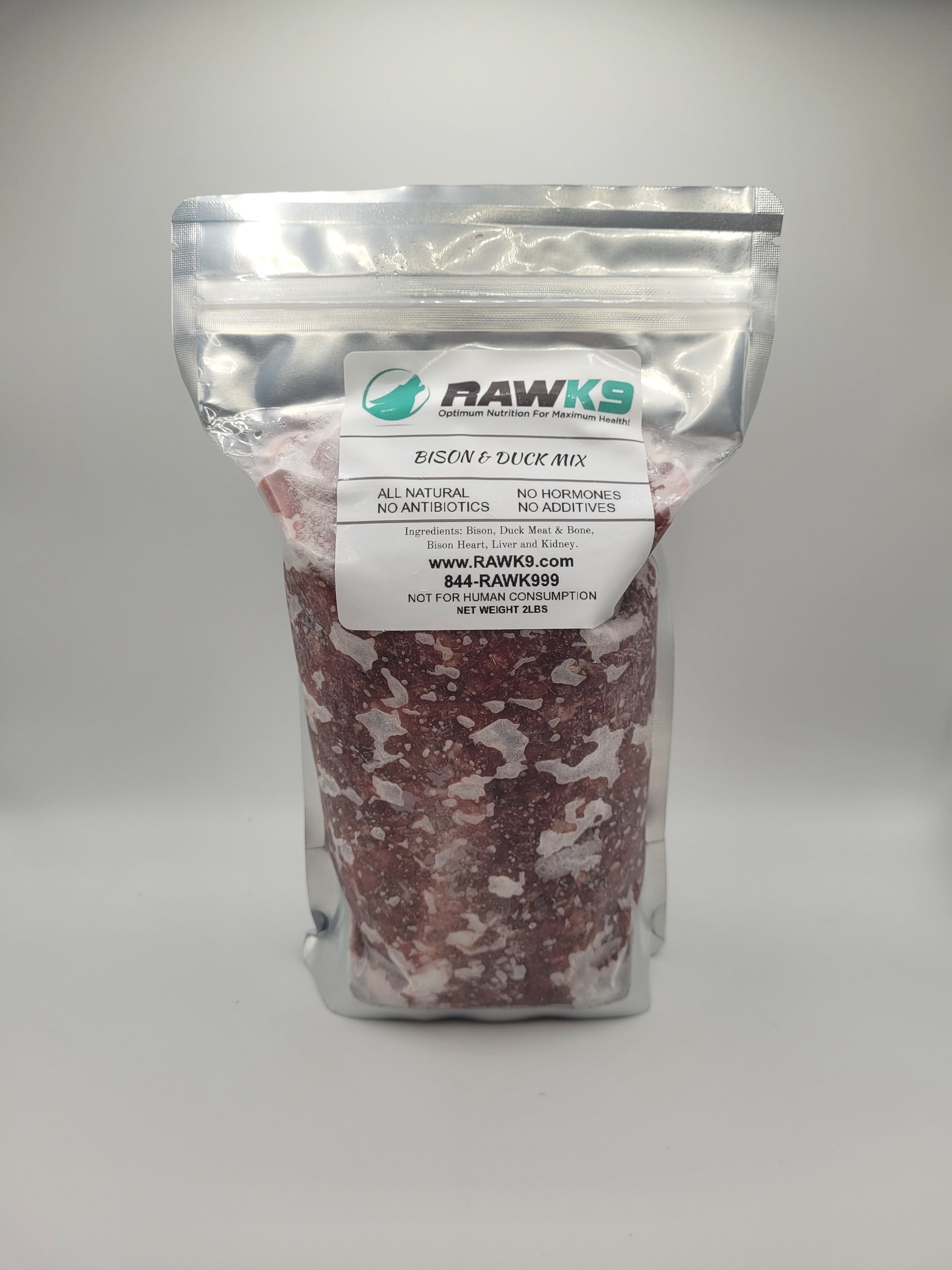 Raw K9 Bison & Duck Mix Raw Pet Food - 2 lb