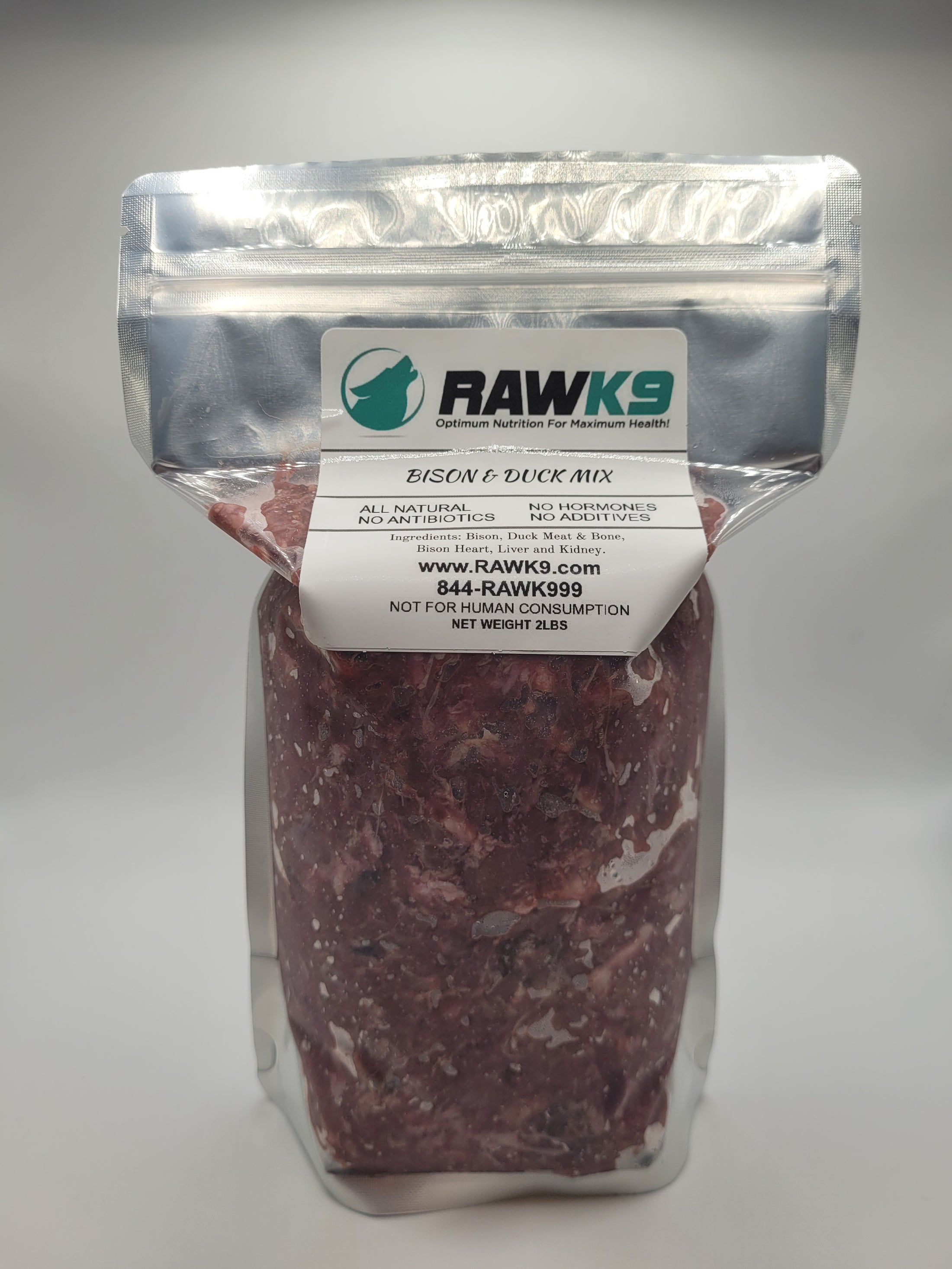 Raw K9 Bison & Duck Mix Raw Pet Food - 2 lb