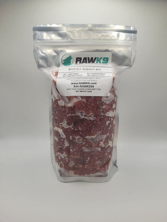 Raw K9 Bison & Rabbit Mix Raw Pet Food - 2 lb