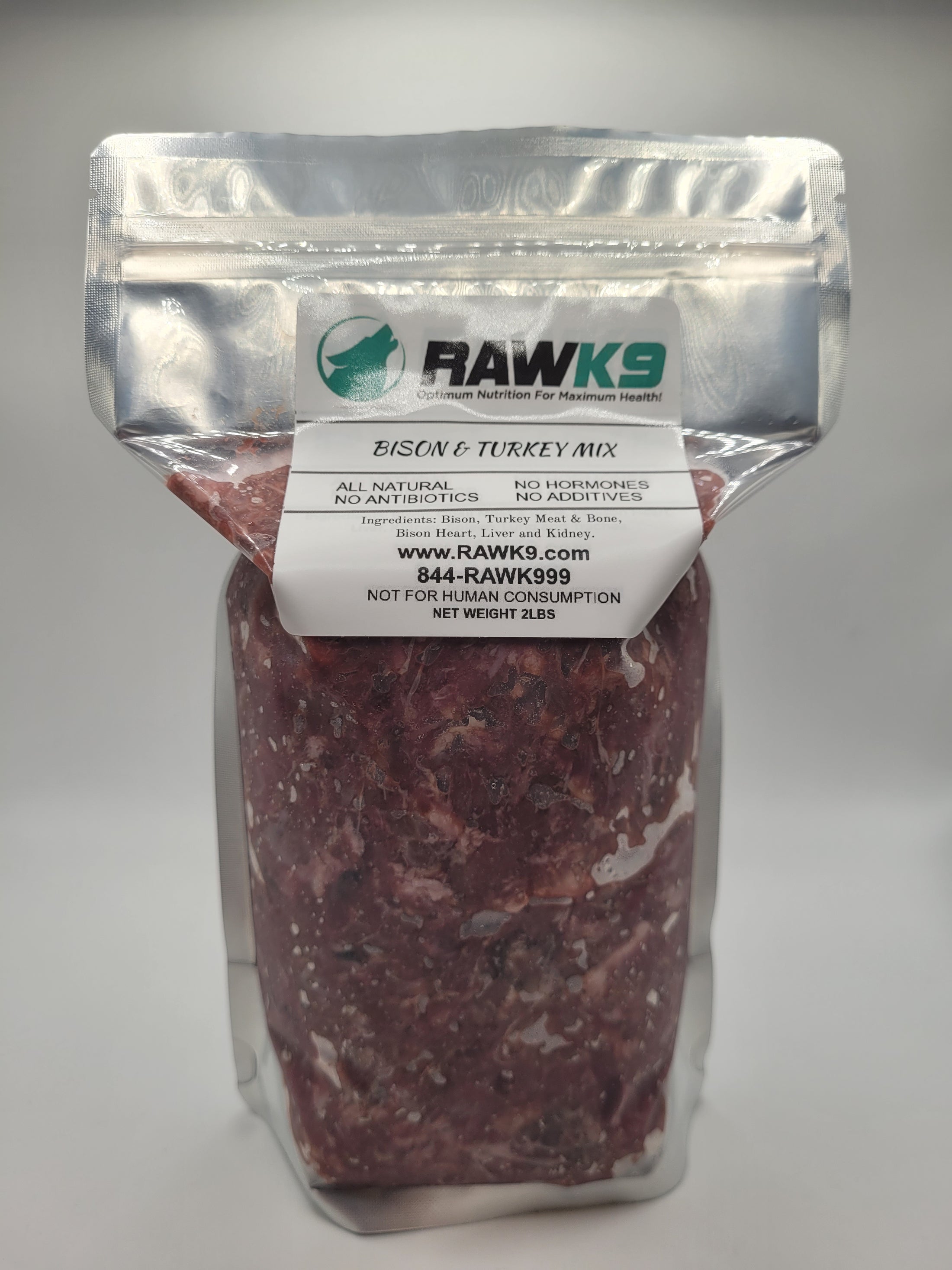 Raw K9 Bison & Turkey Mix Raw Pet Food - 2 lb