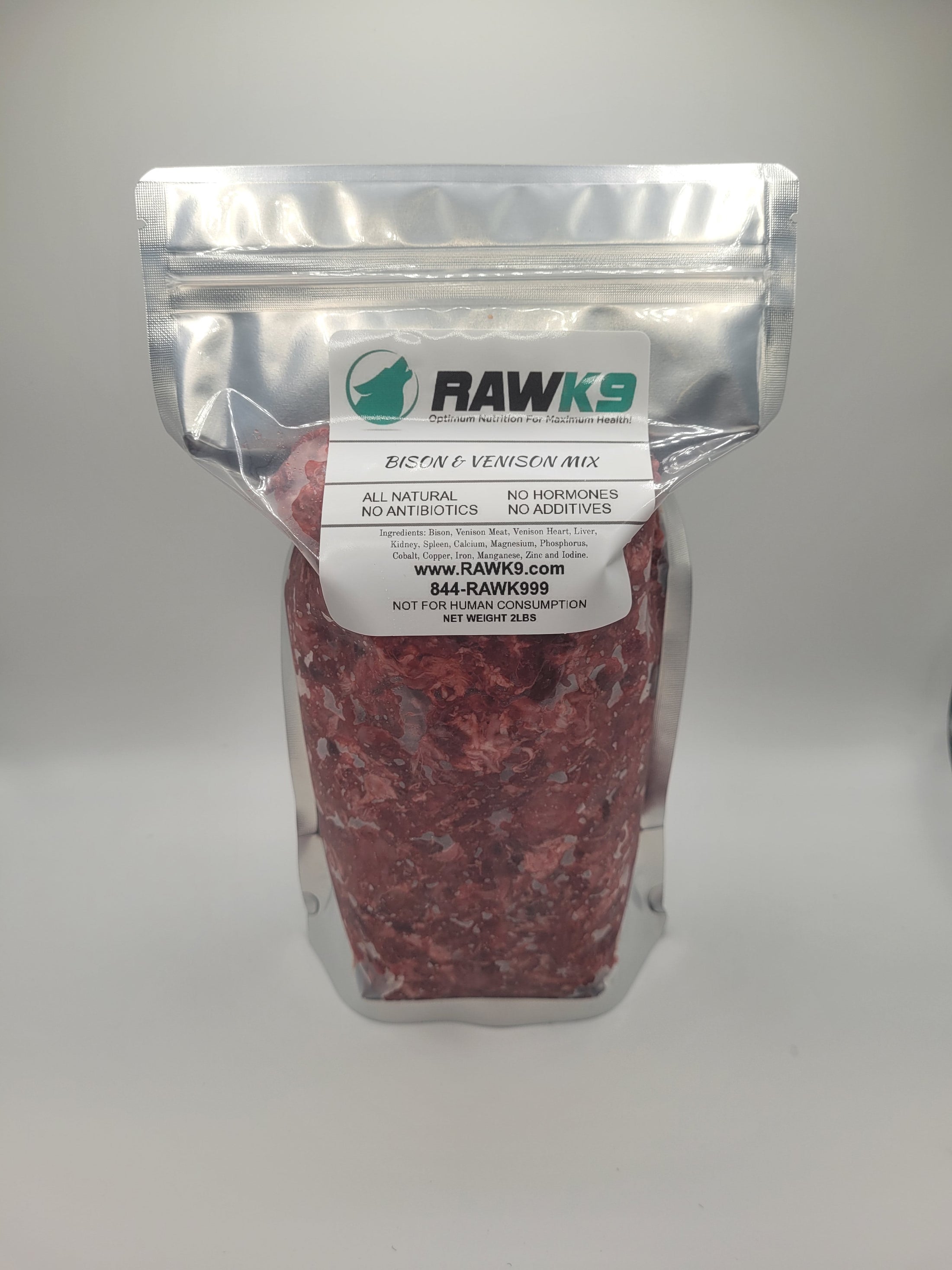 Raw K9 Bison & Venison Mix Raw Dog Food - 2 lb